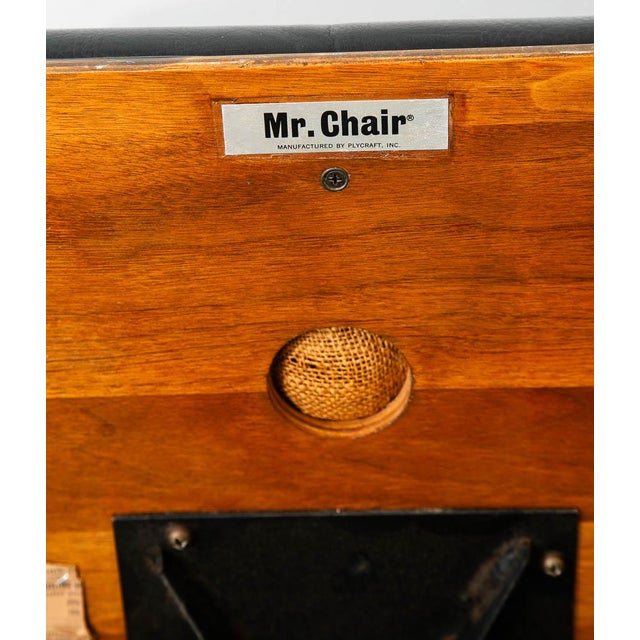 1960s Mid Century Modern Lounge Chair Plycraft Mr Chair Black Swivel George Mulhauser For Sale - Image 9 of 11