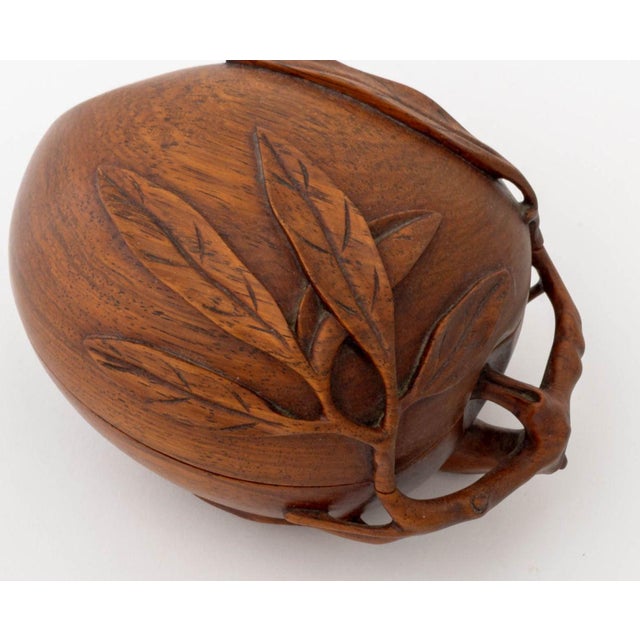 Chinese & Japanese Carved Wood Boxes, 3 For Sale - Image 14 of 16