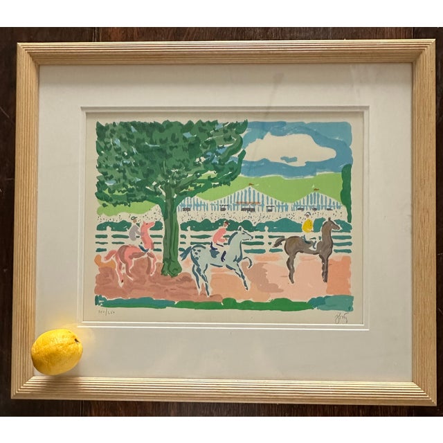 1980s Race Day Three Horses , Original Signed John Botz Lithograph ...