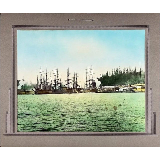 Rare Antique Hand-Colored Photograph of Port Blakely, WA Mill (c. 1900) by Wilhelm Hester Offered for sale is a remarkable...