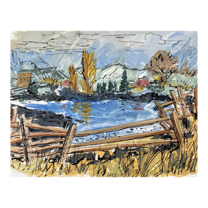 1969 Kermit Poorman Landscape Watercolor