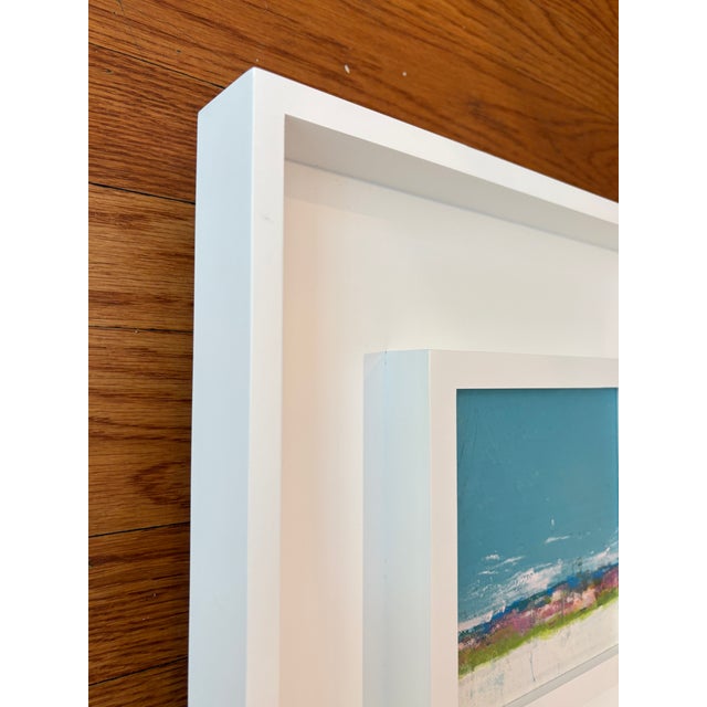 Contemporary Sarah Trundle, Contemporary Framed Landscape Painting, "Vista in Blue, 1" For Sale - Image 3 of 4