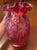 Fenton Iridescent Red Cranberry Daffodil Vase For Sale - Image 9 of 10