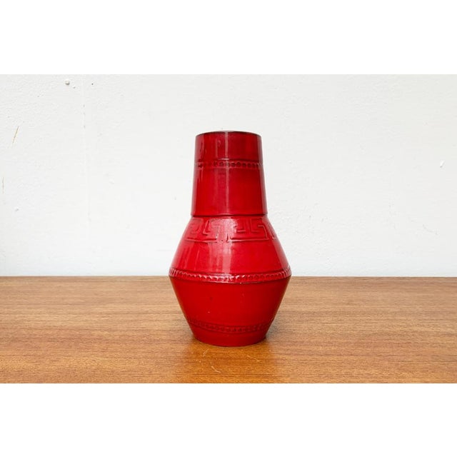 Mid-Century Italian Red Ceramic Vase from Bitossi, 1960s For Sale - Image 16 of 16