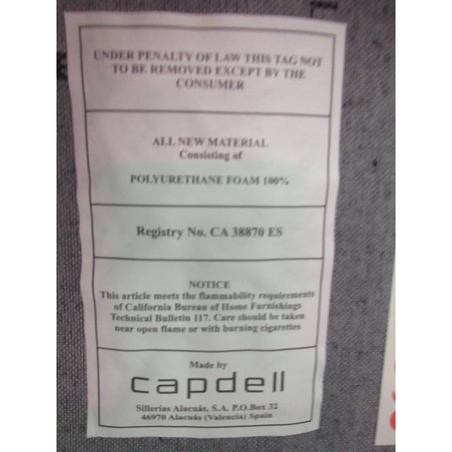 New Ava Armchair in Grey Fabric by Capdell For Sale - Image 10 of 10