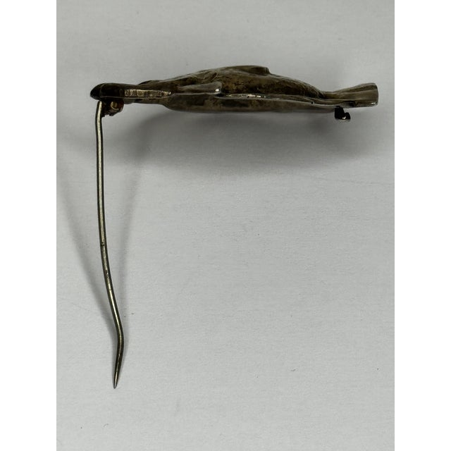 Mid-Century Sterling Silver Bream Fish Brooch Scandinavian Modernist Style Taste For Sale - Image 14 of 18