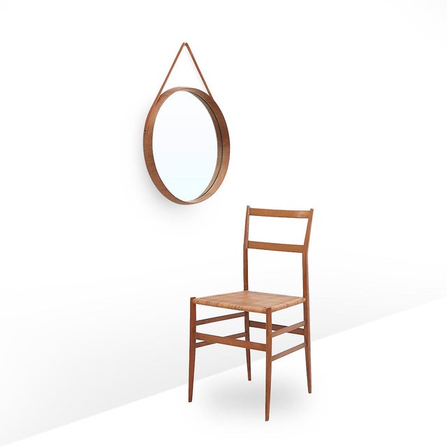 Round Mirror with Teak Frame, 1960s For Sale - Image 13 of 14