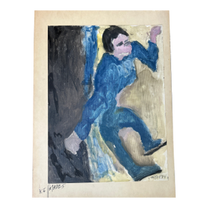 1970’s Original Folk Outsider Art Painting “Ice Capades”