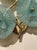 Metal Pair of Murano Green Flower Disc Sconces For Sale - Image 7 of 8