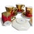 Vintage Limoges China Red & 22k Gold Espresso/Tea Set – 15 Pc For Sale - Image 9 of 9