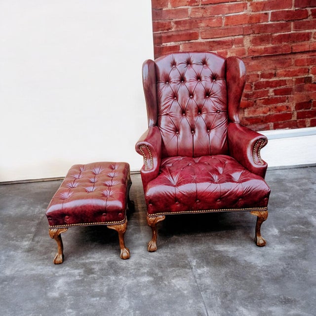 Elevate Your Living Space With the Timeless Elegance of This Exquisite Chesterfield Leather Set by Brandon Furniture of Nc. For Sale In Raleigh - Image 6 of 12