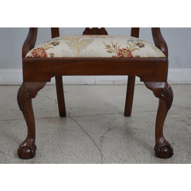 Wood Pair Henkel Harris Ball & Claw Mahogany Armchairs For Sale - Image 7 of 12