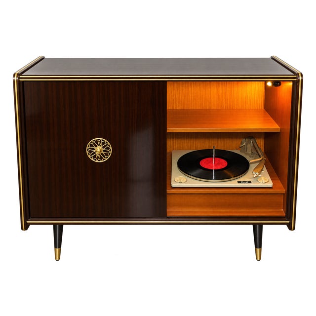 Vintage Cabinet with Record Player and Bar, 1960s For Sale - Image 12 of 12