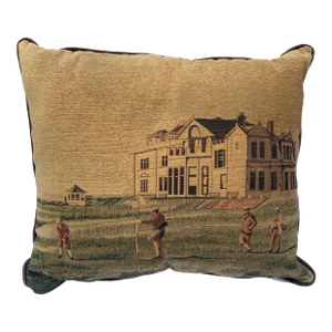 2000s Nostalgic Golf Scene Decorative Pillow Nos
