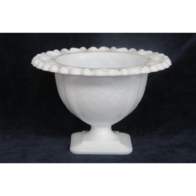 This gorgeous Compote / Candy Dish is made of milk glass. This beautifully collectible piece appears to present the...