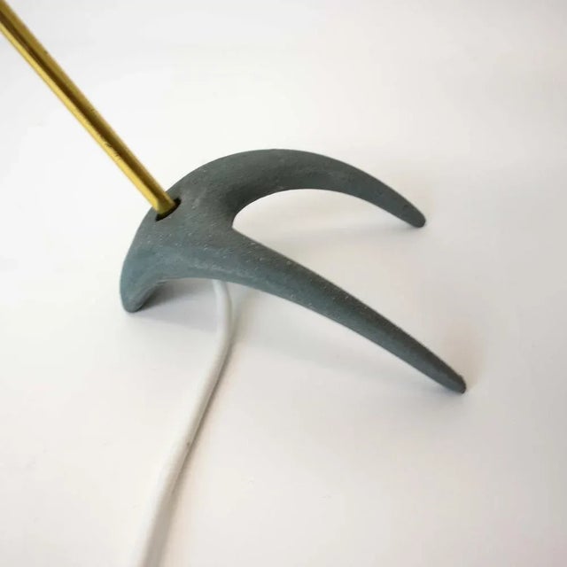 Mid-Century Blue-Gray Crows Base Table Lamp by Karl-Heinz Kinsky for Cosack, 1950s For Sale - Image 11 of 12