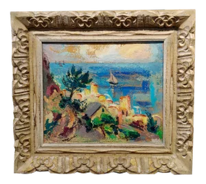Reva Jackman - South of France Coastline -Oil Painting