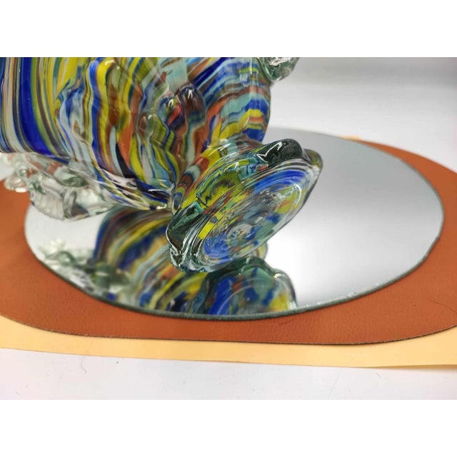 Glass Colorful Glass Basket Plate from the Ząbkowice Steelworks, 1970s For Sale - Image 7 of 10