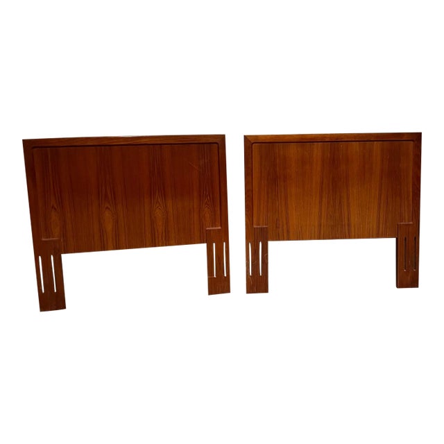 1975 Twin Teak Headboard Pair by Vinde Mobelfabrik Denmark For Sale
