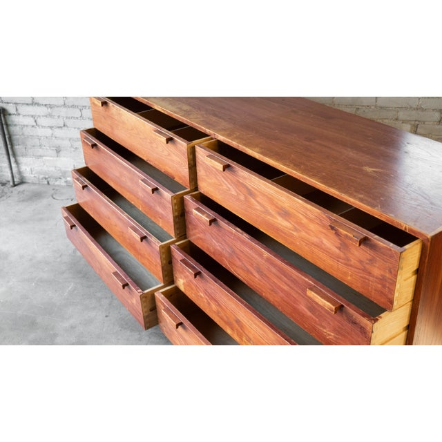 1970s Charles Webb Eight-Drawer Oak Dresser For Sale - Image 10 of 18