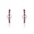 Contemporary Natural Ruby & Freshwater Pearl Designer C Hoop Earrings in 925 Sterling Silver, A Pair For Sale - Image 3 of 15