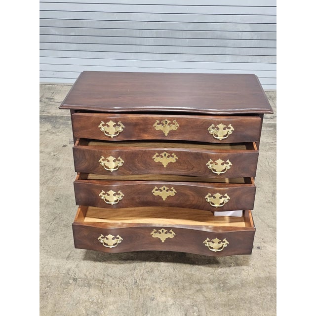 Mid 20th Century Statton Furniture Private Collection Serpentine Chest of Drawers Made in Maryland For Sale - Image 10 of 11