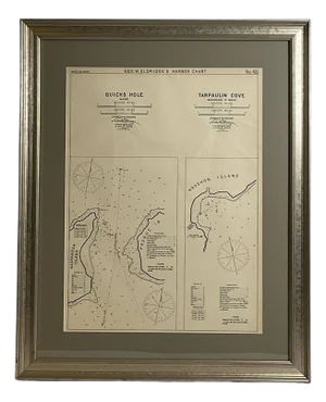 Mariners Chart of Quicks Hole and Tarpaulin Cove by George Eldridge 1901