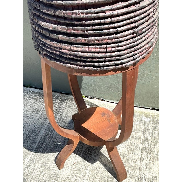 Brown Vintage Monumental Abstract Sculpture For Sale - Image 8 of 12