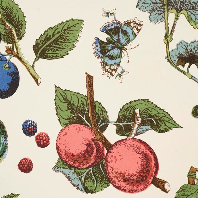 Schumacher SAMPLE - Schumacher Berry Grove Wallpaper In Ivory For Sale - Image 4 of 4
