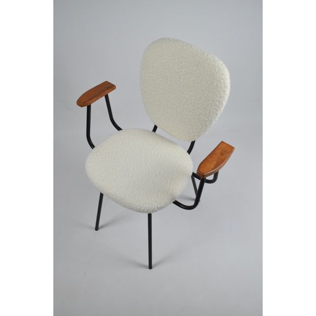 Wood Set of Armchairs by Jacques Hitier for Tubauto, France, 1950s For Sale - Image 7 of 18