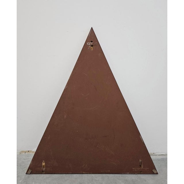 Mid-Century Modern Triangular Tinted Mirrors in Bronze Frames, Italy, 1950s, Set of 2 For Sale - Image 10 of 11