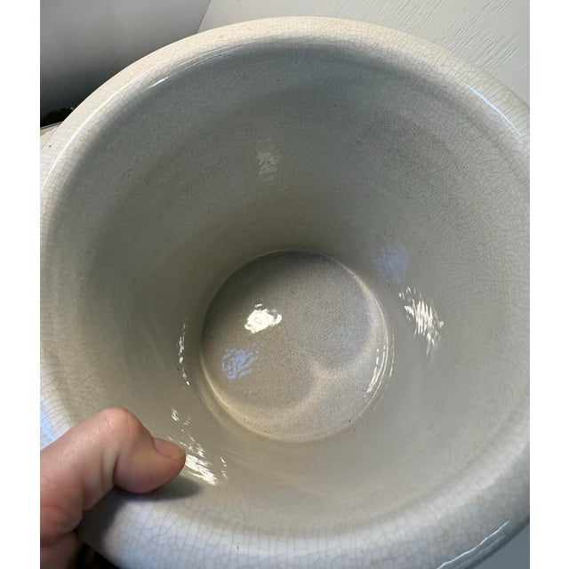Vintage Amita Chinoiserie Porcelain Monkey Motif Cachepot For Sale In Dallas - Image 6 of 7