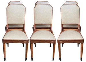 Art Deco Chairs, Set of 6