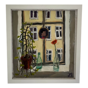 1970s Original Oil Painting by Jan Stigland, Framed
