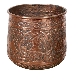 Hand Etched Copper Jardiniere in the Style of Mamluke, Egypt, 1920