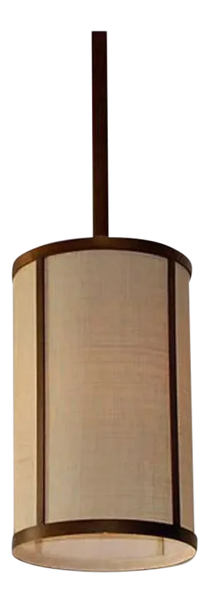 Cylindre' Brass and Raffia Pendants