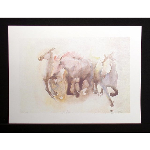 Impressionist Beatrice Bulteau "Ballet" Horses Signed Unframed Serigraph, France, 1987 For Sale - Image 3 of 6