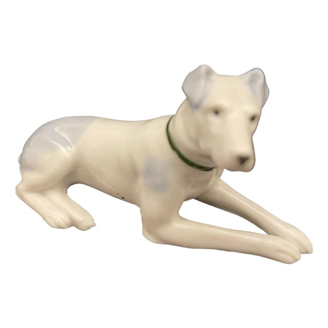 German Porcelain Figure of a Greyhound Dog, 20th Century For Sale
