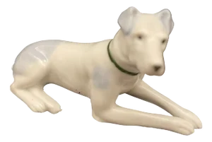 German Porcelain Figure of a Greyhound Dog, 20th Century