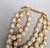 Ivory Vintage Signed Monet Goldtone 3-Strand Faux-Baroque Pearl Collar Necklace For Sale - Image 8 of 10