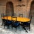 1950s Eugenio Escudero Ebonized Mahogany Dining Set and Six Velvet Chairs Mexico For Sale - Image 13 of 13