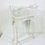Metal 1970s Mid-Century Boho Chic Coastal Victorian Tole Metal Flat Bar Lattice Plant Stand. For Sale - Image 7 of 13