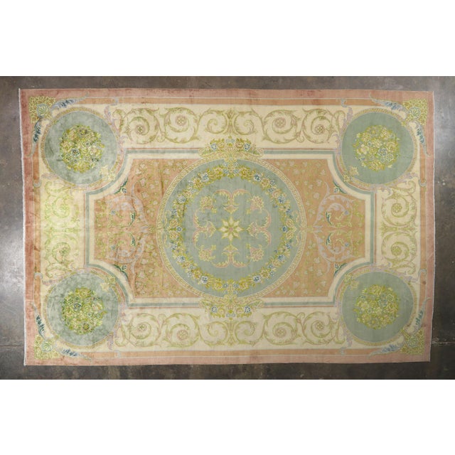 Vintage Persian Isfahan Rug, 13'04 X 19'09 For Sale - Image 12 of 12
