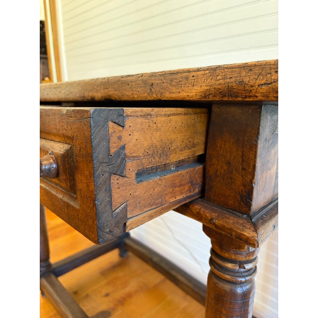 Burnt Umber Antique 18th Century French Tavern Table For Sale - Image 8 of 12