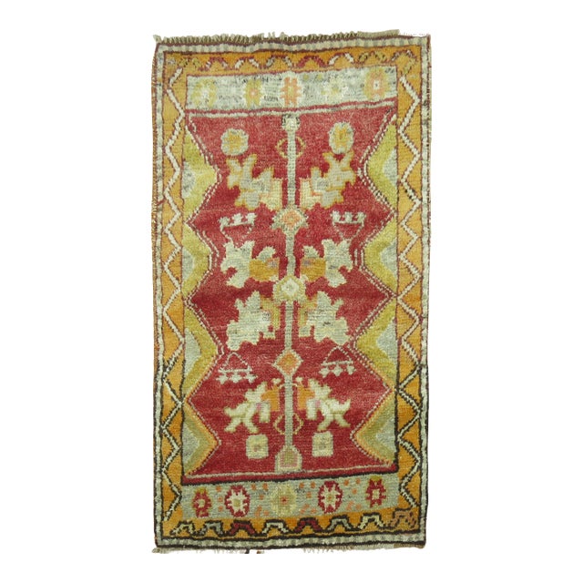 Vintage Zabihi Collection Small Turkish Rug - 1'10" x 3' For Sale