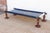 Long Blue & White Woven Charpai Bench For Sale - Image 4 of 10