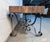 Metal Mid 20th Century Rustic Industrial Wrought Iron Butcher-Block Bench For Sale - Image 7 of 11