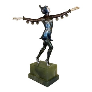 Art Deco Gerdago Like Cold Painted Lady Sculpture C 1920 For Sale