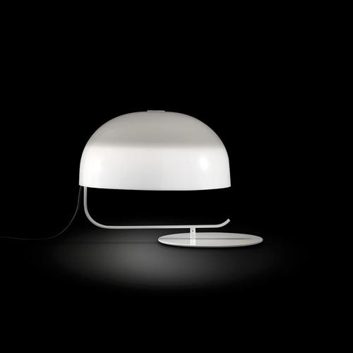 Table lamp 'zanuso' designed by marco zanuso in 2013. Table lamp giving diffused light. Opal pmma diffuser rotating on the...