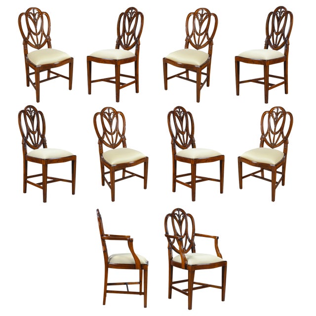Sweet Heart Dining Chairs- Set of 10 For Sale